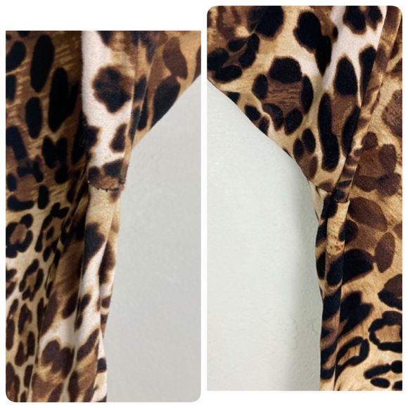 Mock neck cheetah animal print long sleeve body suit - Picture 4 of 6